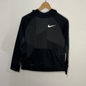 Nike Boys Dri Fit Long Sleeve Mesh Lined‎ Hood Pullover. Size medium. EUC.